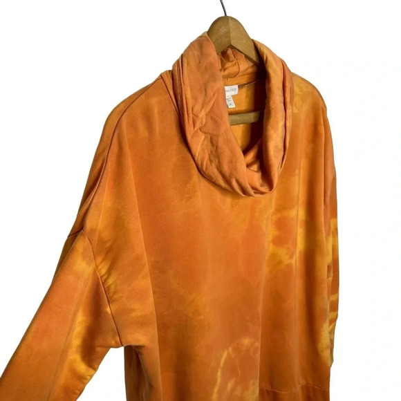 GARNET HILL Tie Dye Cowl neck Longline Oversized Athleisure Long Sleeve Shirt - Picture 5 of 10